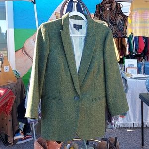 J Crew Green Wool Blazer